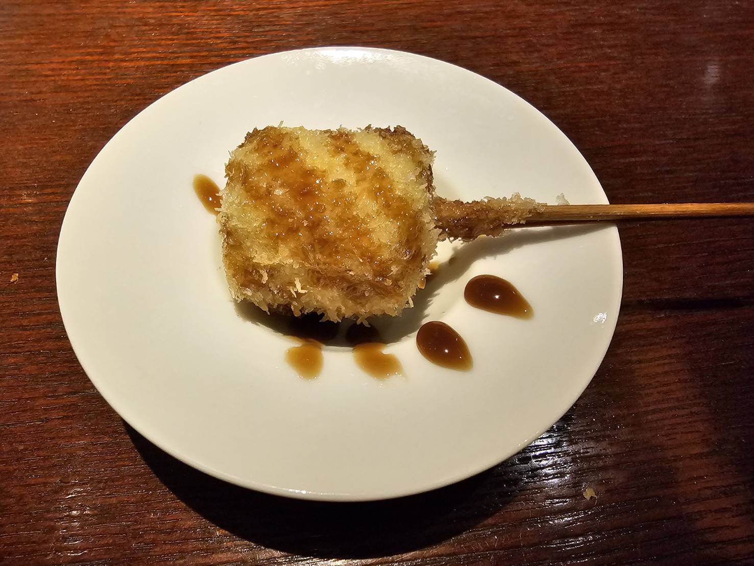 抹茶アイスの串カツ