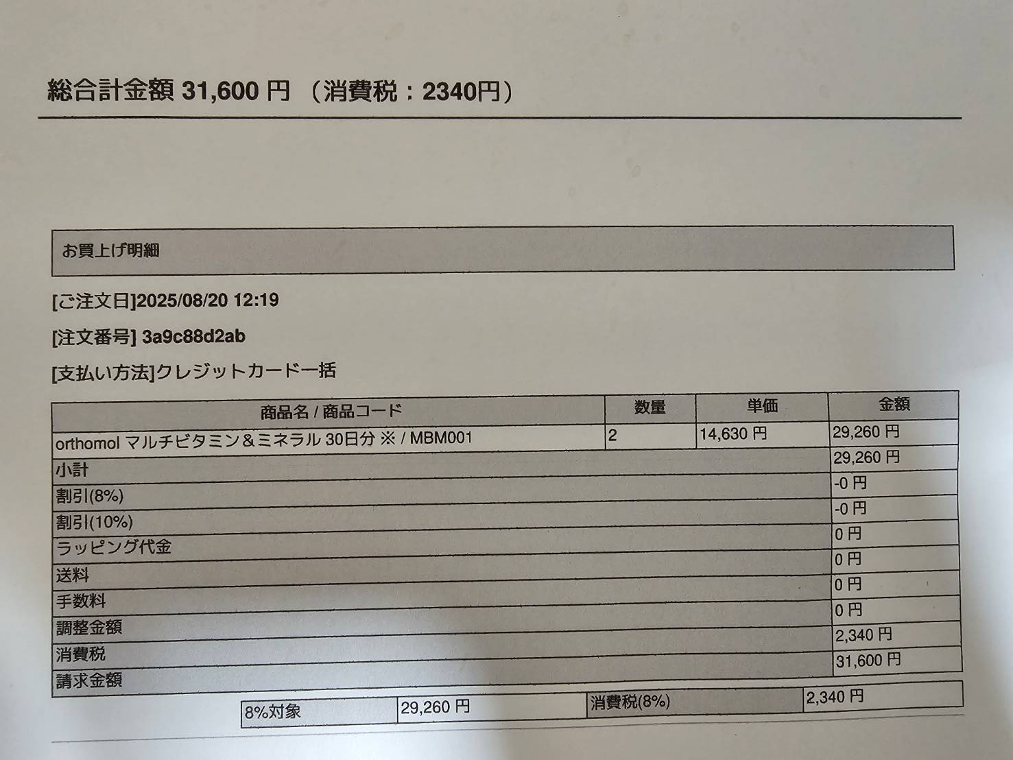 日本版オーソモル